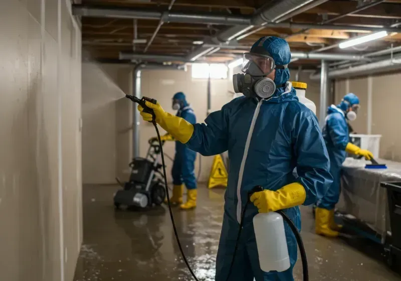 Basement Sanitization and Antimicrobial Treatment process in Huntingtown, MD